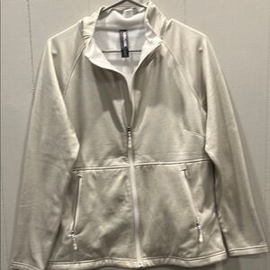 Kirkland Signature White Zippered Long Sleeve Hoodie